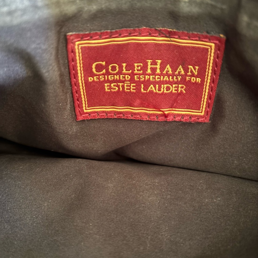Cole Haan Estée Lauder small shopper Mink/chocolate purse - Picture 3 of 8